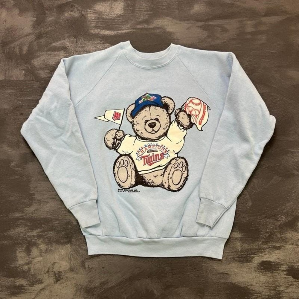 Vintage Minnesota Twins Sweatshirt Mens Large Blue 1990s MLB Baseball